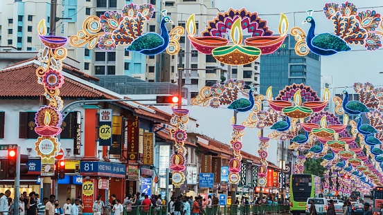 singapore, Singapore – October 01, 2023: The Little India Soul Slaughter Festival, Diwali in Singapore