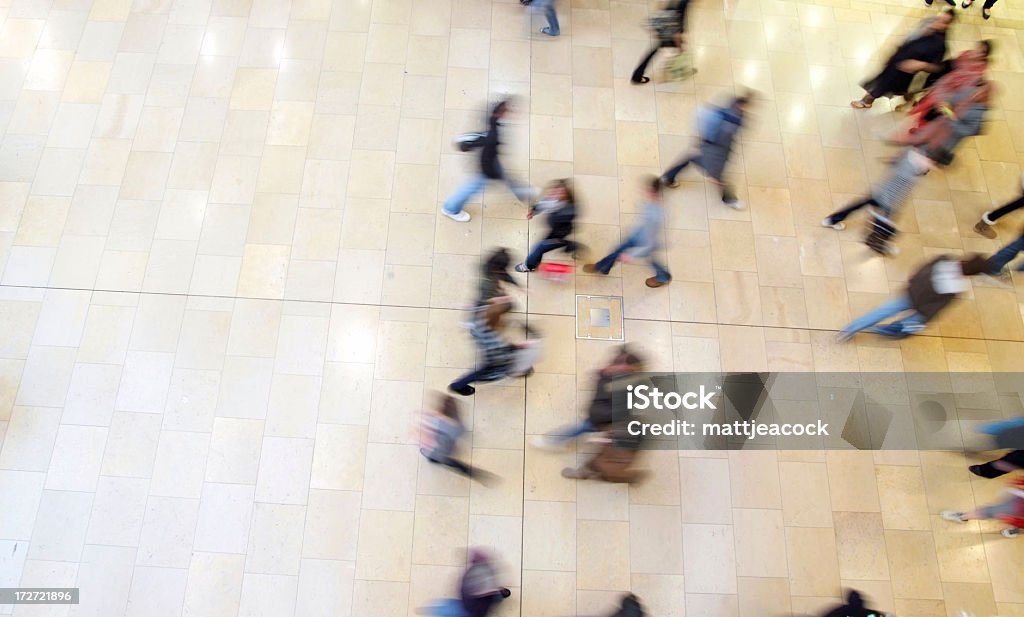Shoppers Blurred Motion Stock Photo