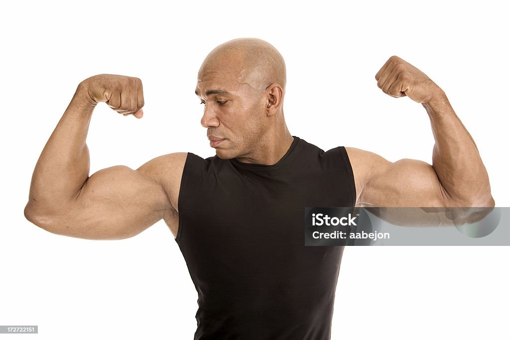 Blick auf seine Muskel - Lizenzfrei Muskeln zeigen Stock-Foto