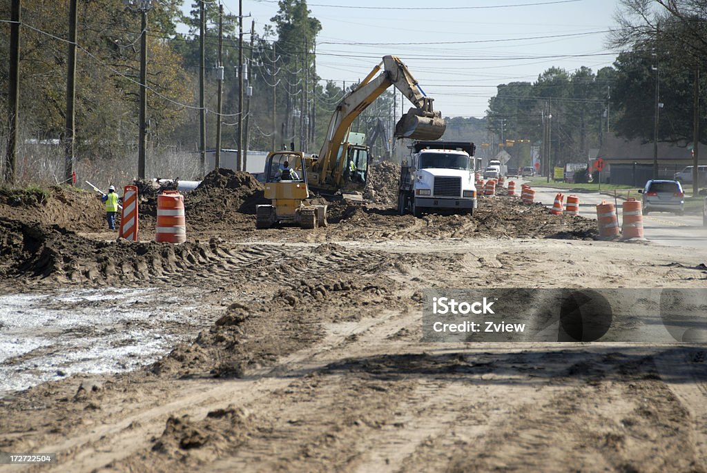 Fase de estrada Construction- Excavation - Royalty-free Texas Foto de stock