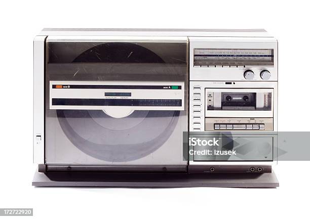 Retro Cassette Deck Radio And Turntable Stock Photo - Download Image Now - Personal Cassette Player, Analog, Arts Culture and Entertainment