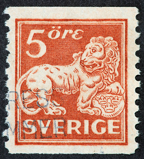 istock Swedish lion stamp 172722946