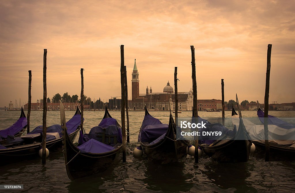 Gondoles à Venise - Photo de Campanile - Venise libre de droits