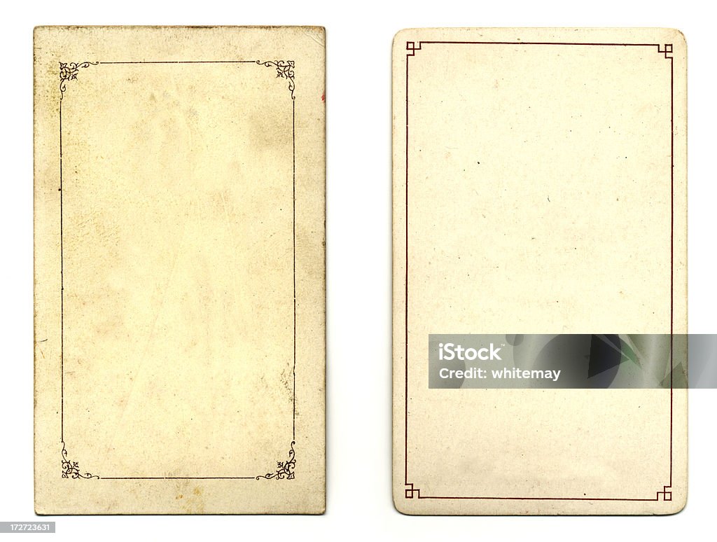 2 つの古いカード - 19世紀風のロイヤリティフリーストックフォト
