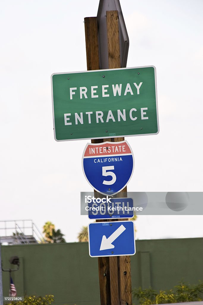 Freeway Eingangshinweis - Lizenzfrei Drive - Sportbegriff Stock-Foto