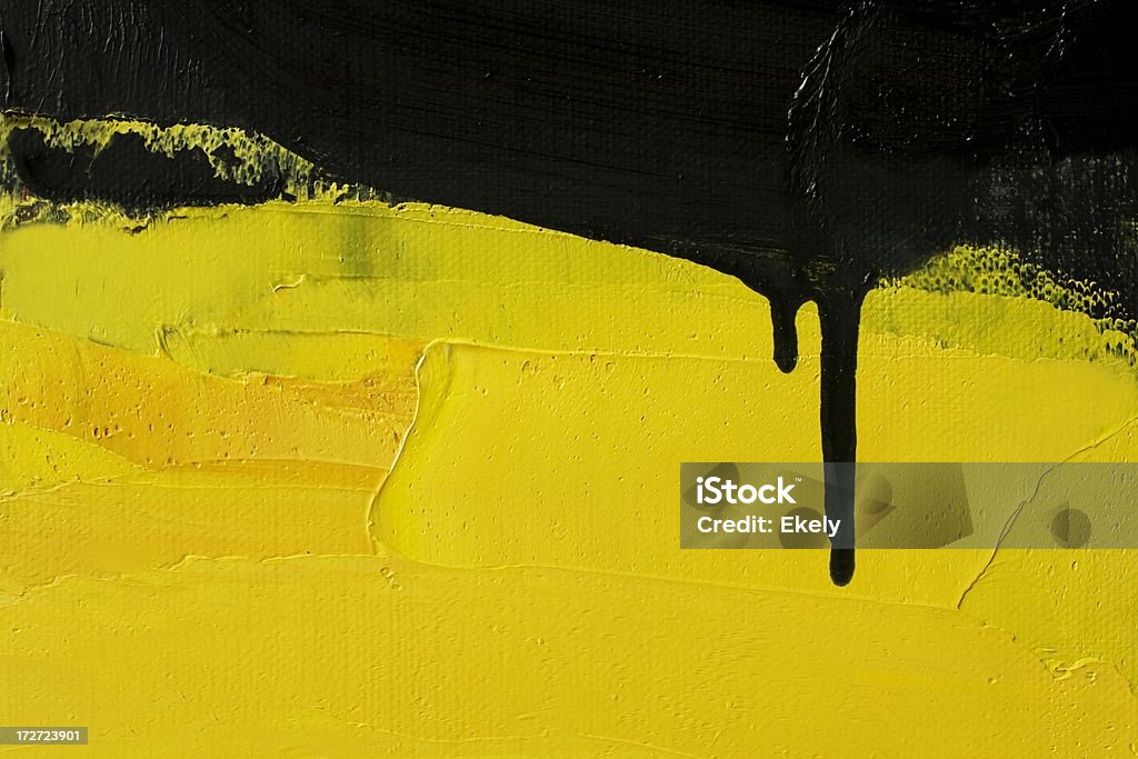 Astratto dipinto sfondo giallo d'arte. - Foto stock royalty-free di Giallo