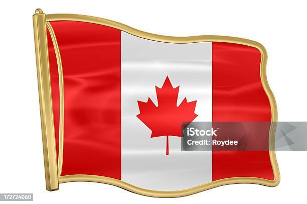 Pin Bandieracanada - Fotografie stock e altre immagini di Badge - Badge, Bandiera, Bandiera del Canada