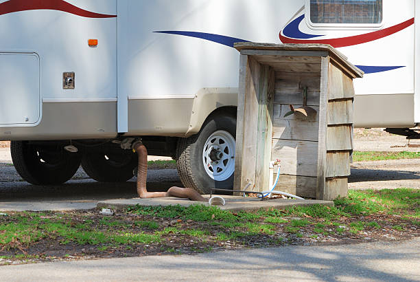 istock Fifth Wheel RV at Dump Station 172724207