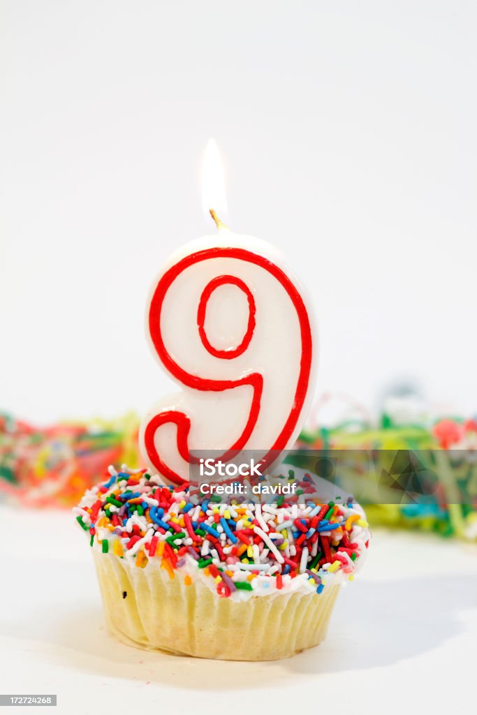 Number Nine de pastel - Foto de stock de Alimento libre de derechos