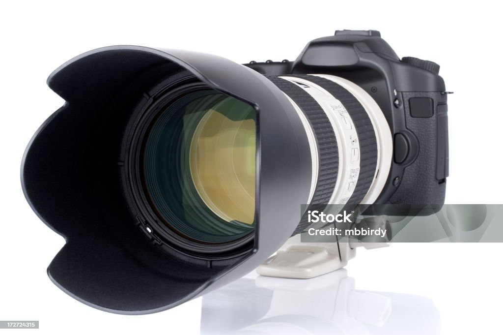 Dslr Camera With Telephoto Lens Isolated On White Background Stock Photo - Download Image Now - iStock Dslr Camera With Telephoto Lens Isolated On White Background Stock Photo - Download Image Now - iStock