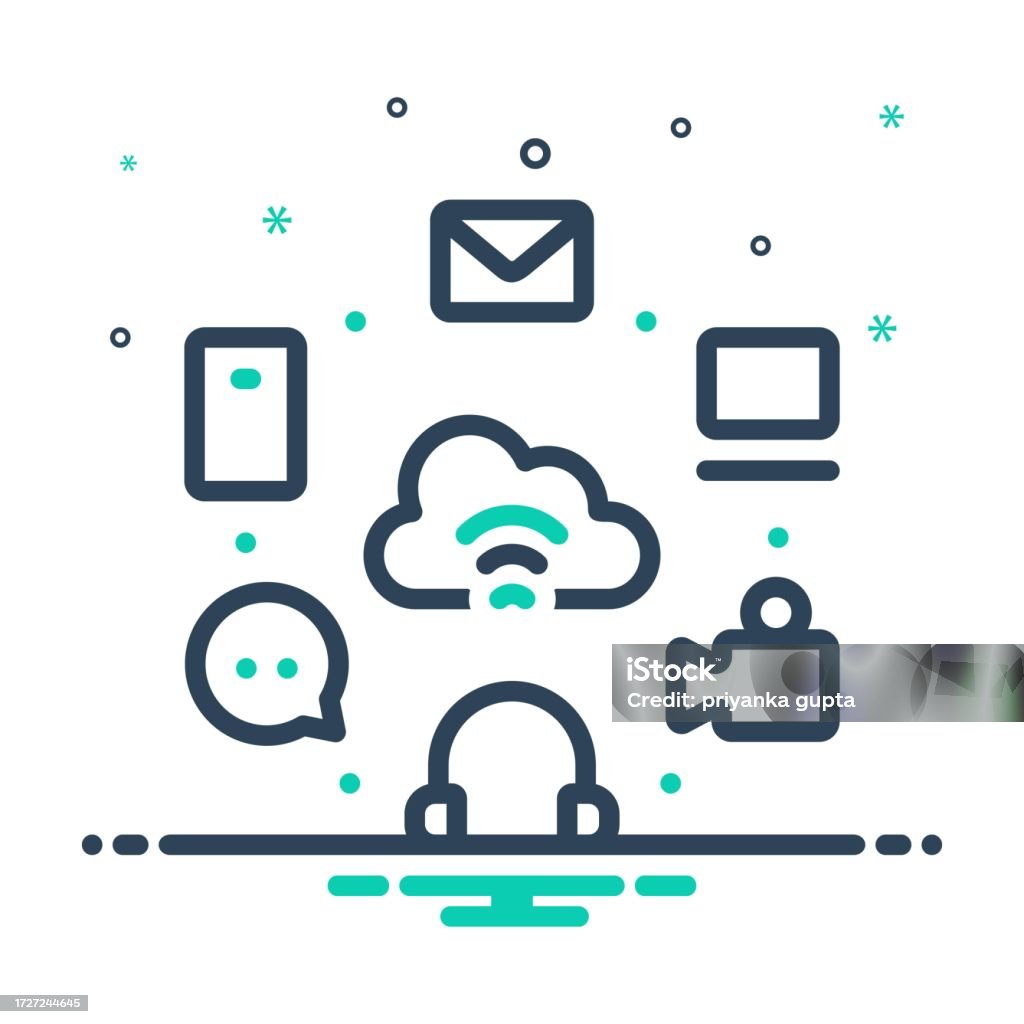 Internet Comm Icon Communications Networking Stock Illustration - Download Image Now ...