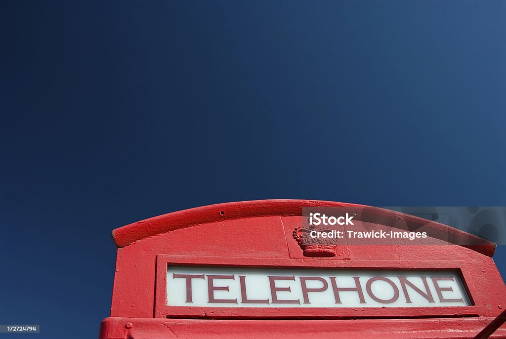 Cabina de teléfono roja 3 - Foto de stock de Azul libre de derechos