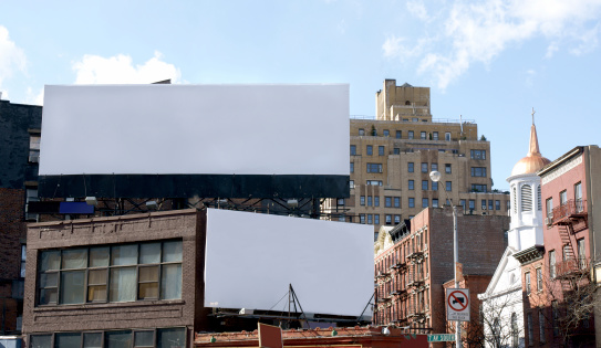 Double Advertising Billboard  Space in  Manhattan New York