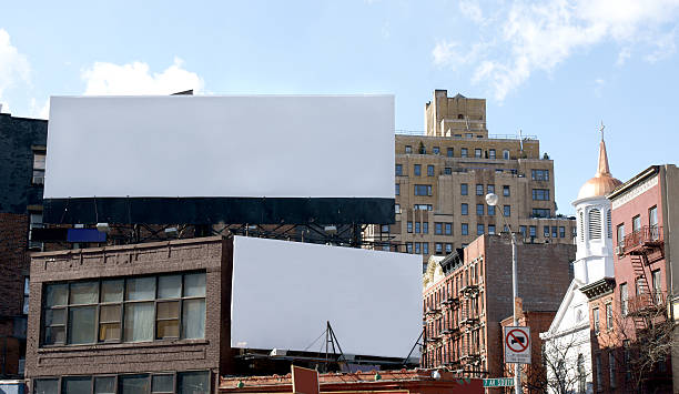 Double Advertising Billboard  Space in  Manhattan New York Double Advertising Billboard  Space in  Manhattan New YorkRELEVANT LIGHT-BOXES: soho billboard stock pictures, royalty-free photos & images