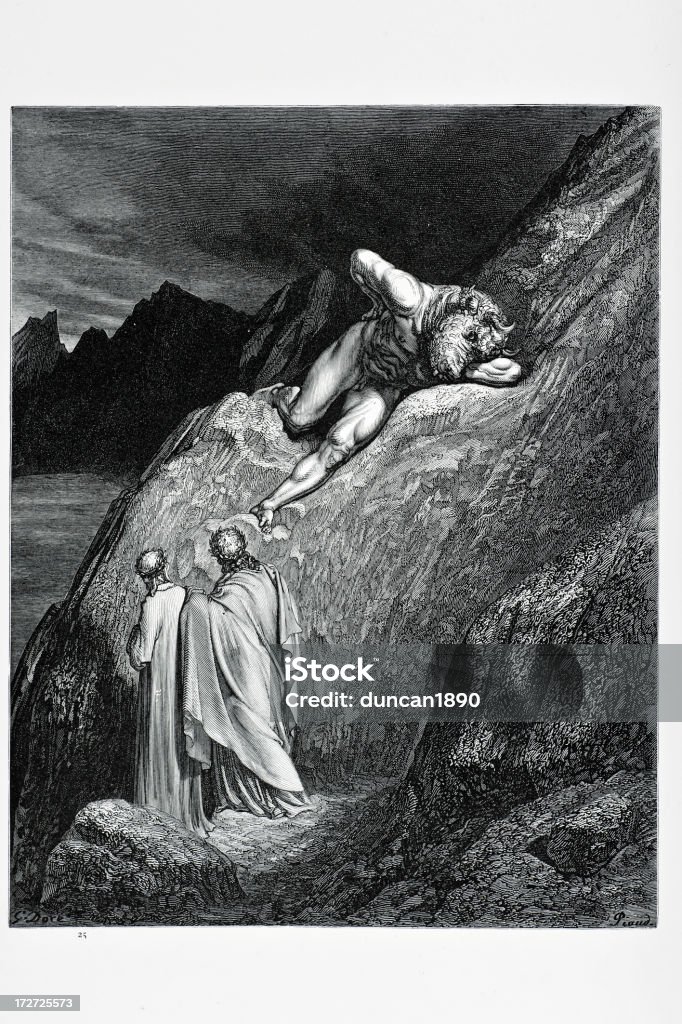 Le Minotaure - Illustration de Dante - Poète italien libre de droits