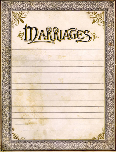 istock Old Bible Page for Marriage Records 172725826