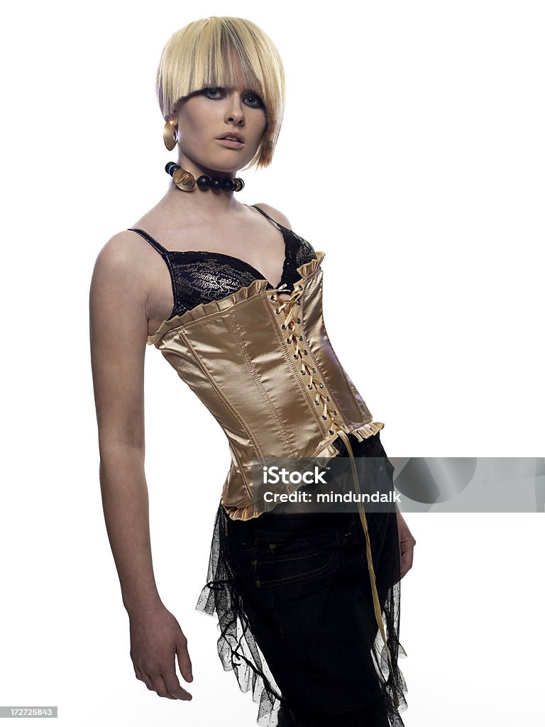 Glamourous mujer rubia modelo de moda - Foto de stock de Belleza libre de derechos