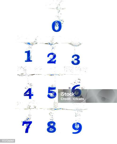 Números Na Água - Fotografias de stock e mais imagens de Alfabeto - Alfabeto, Aprender, Arte