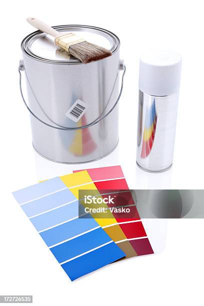 Colori Primari - Fotografie stock e altre immagini di Barattolo di vernice - Barattolo di vernice, Blu, Bricolage