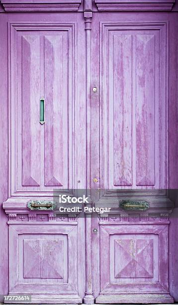 Purple Door Stock Photo - Download Image Now - Abstract, Antique, Architectural Feature