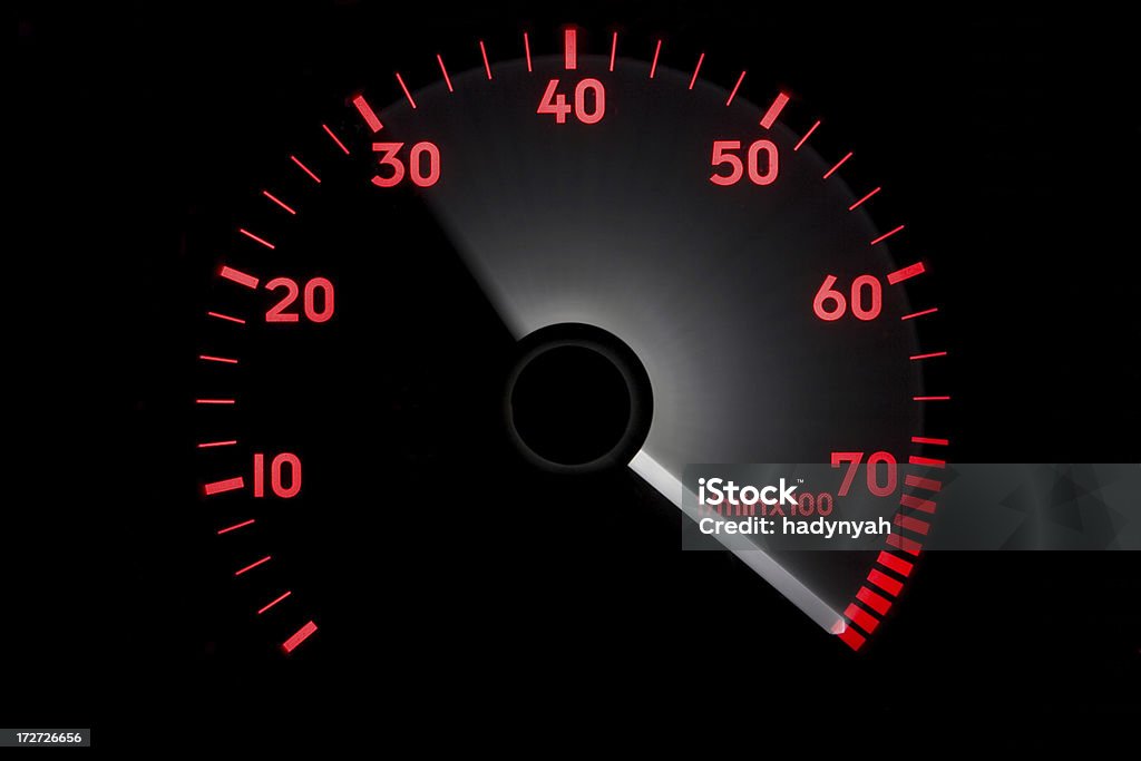 Red tachometer-quase 8000 rpm - Royalty-free Atividade Foto de stock