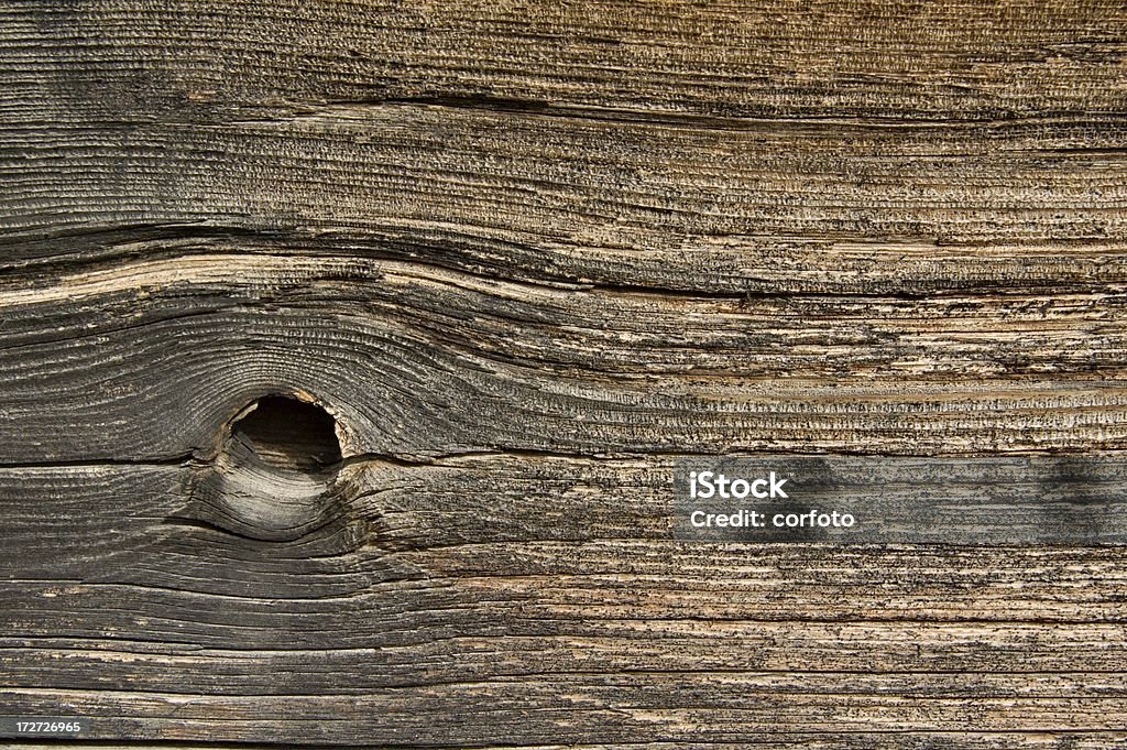 Knothole Weathered barn wood with knothole Agriculture Stock Photo