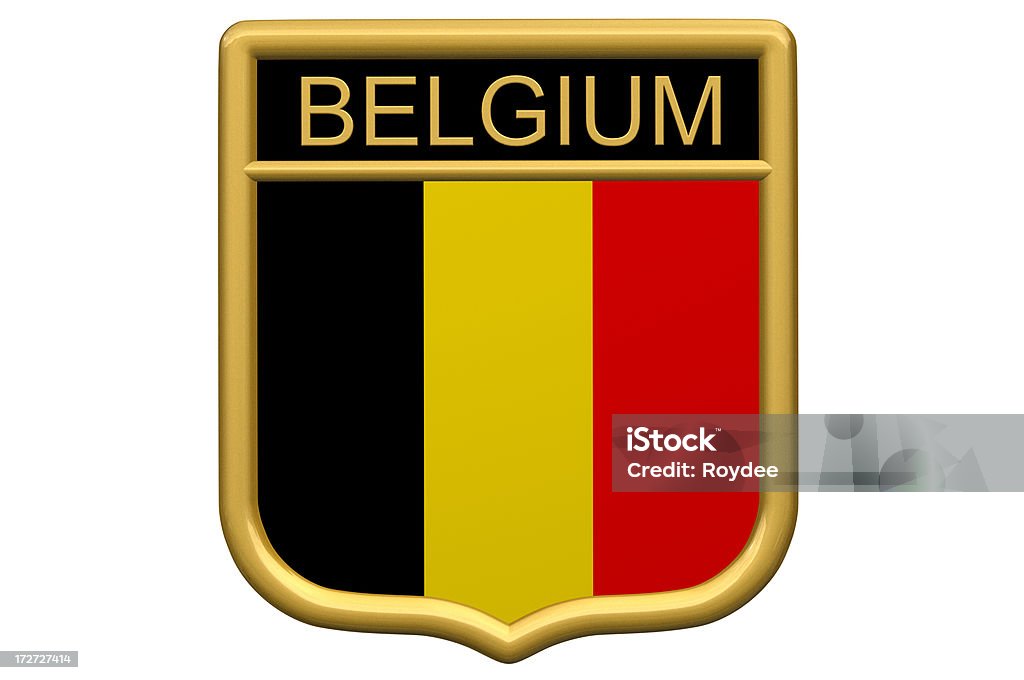Shield Patch-Bélgica - Foto de stock de Bandeira royalty-free