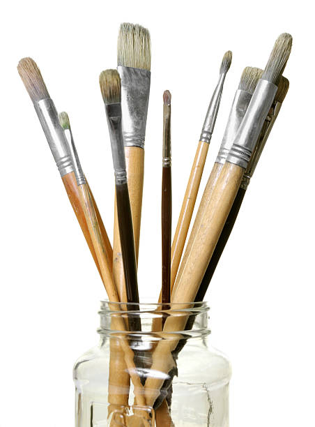 istock Artist's paintbrushes in glass jar 172727519