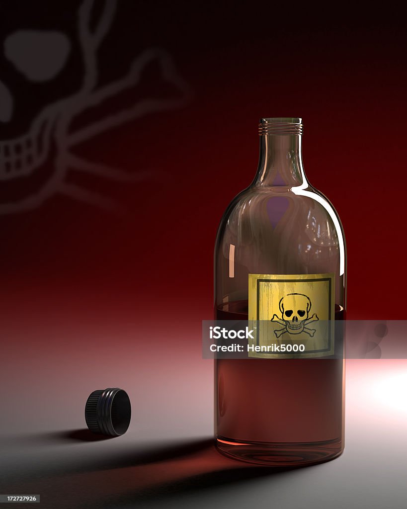 Bottiglia di veleno - Foto stock royalty-free di Acido