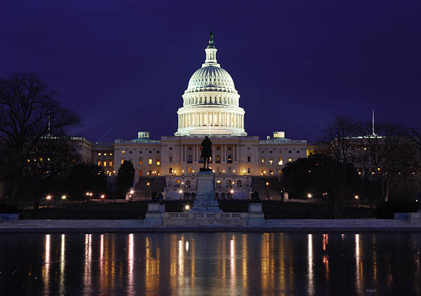 istock Capitol Hill at Night, with Reflection on Ice 172727927