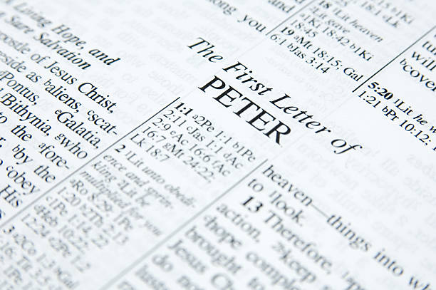 First Peter Bible - First Peter. peter the apostle stock pictures, royalty-free photos & images