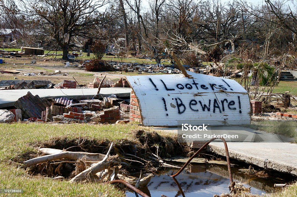 Hurricane Katrina "Damage in Bay St Louis, MS following Hurricane Katrina, 3 weeks after." Hurricane Katrina Stock Photo
