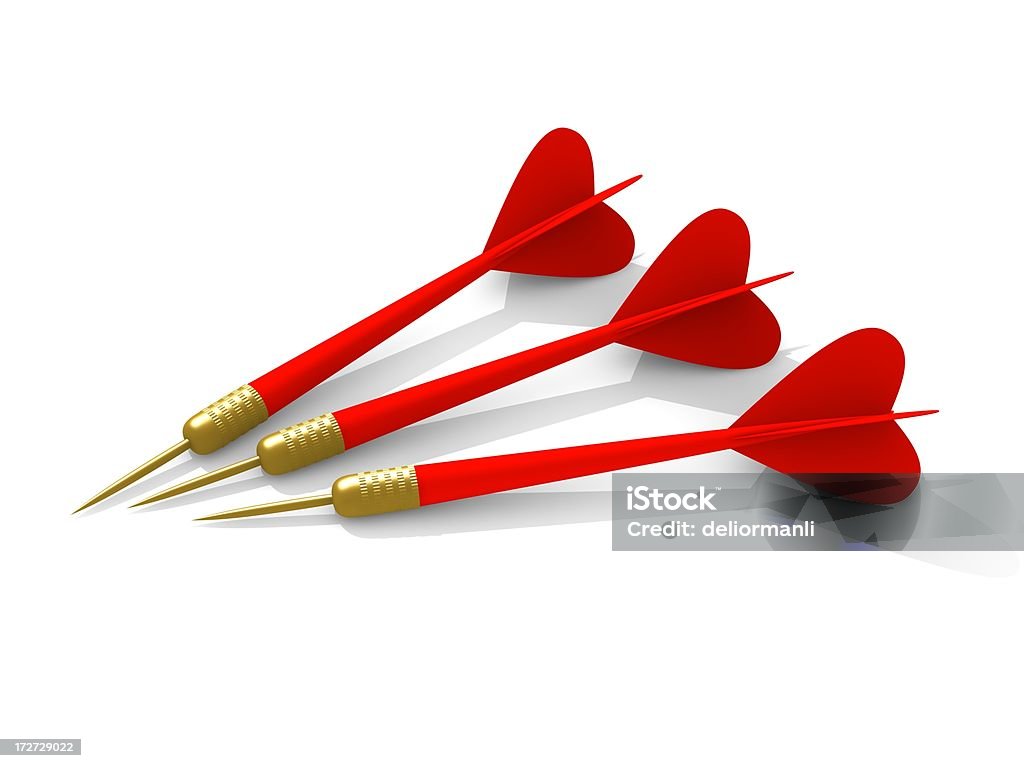 레드 darts Player - 로열티 프리 3가지 개체 스톡 사진