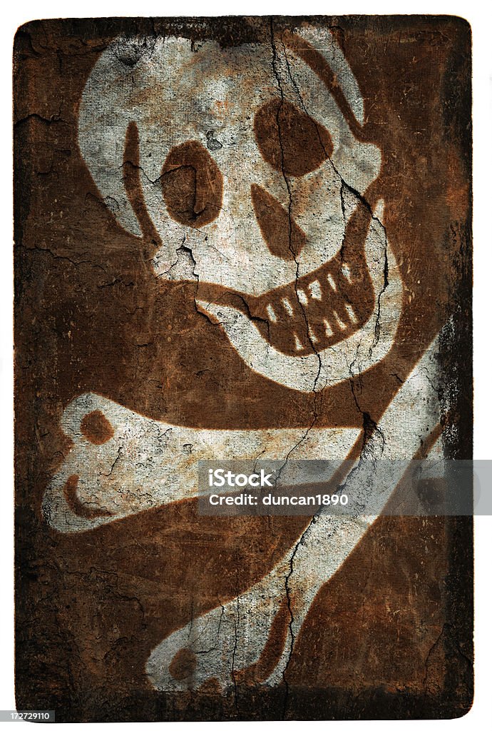 Grunge Jolly Roger Flag - Royalty-free Pirata Foto de stock