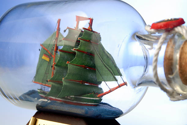 Ship in a Bottle stock photo
