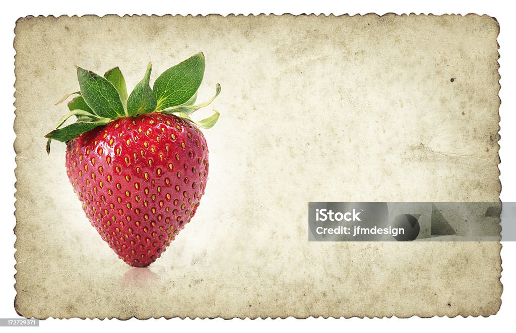 Erdbeer-grunge-frame - Lizenzfrei Blatt - Pflanzenbestandteile Stock-Foto