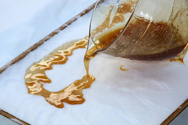 Maple Sugar Taffy on Snow at Sugar Shack