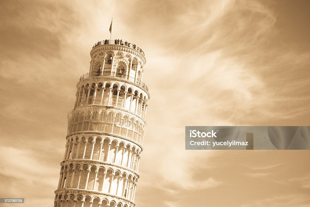 Torre inclinada de Pisa, Itália - Foto de stock de Antigo royalty-free