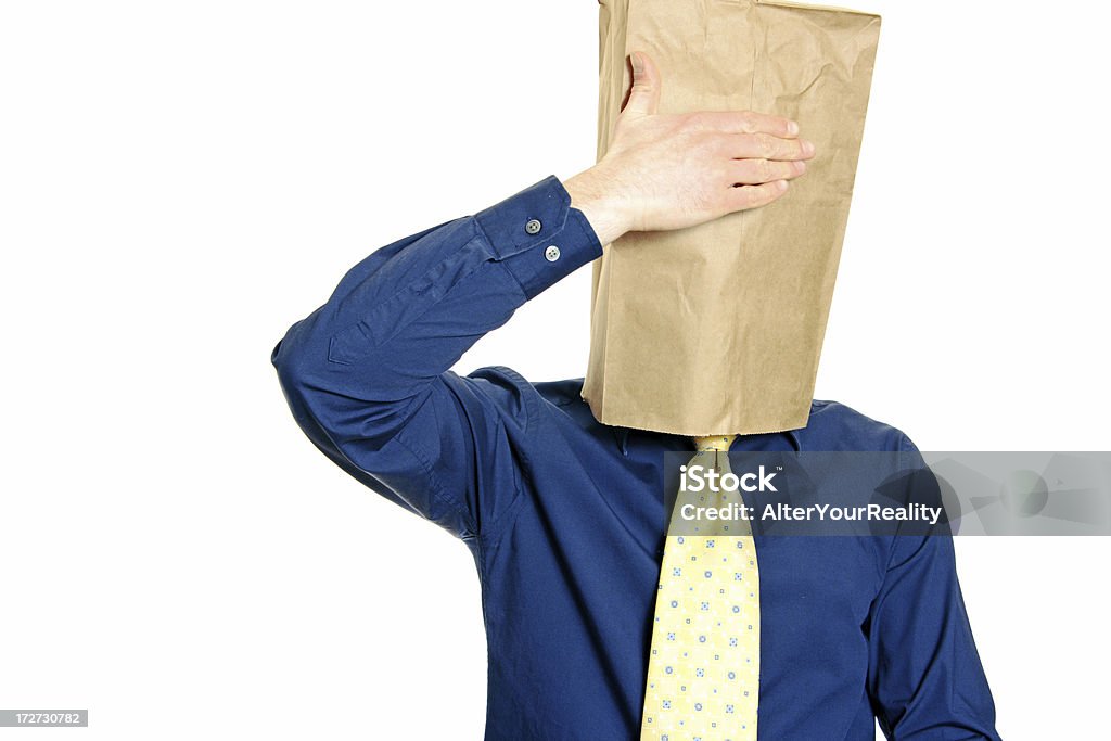 Homem com um saco de papel série - Royalty-free Homens Foto de stock