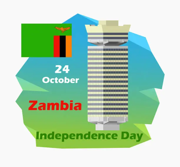 Vector illustration of Zambia Day