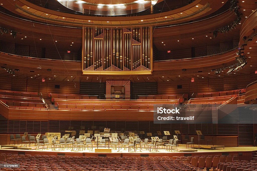 Kimmel Center for performing arts, órgão de tubos - Foto de stock de Orquestra royalty-free
