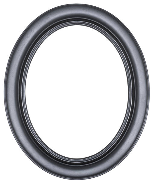 istock Antique Silver Oval Picture Frame.  Isolated on White Clipping Path 172732501