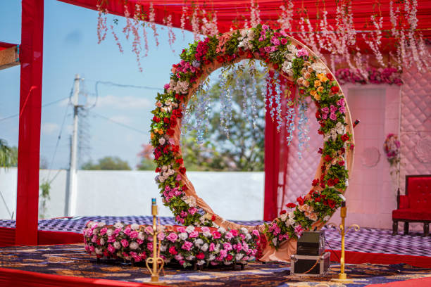 istock Roses in a circle Indian wedding decoration 1727327118