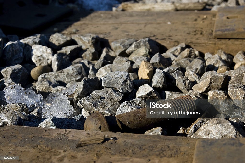 Railroad Bolt a big bolt on a railroad Bolt - Fastener Stock Photo