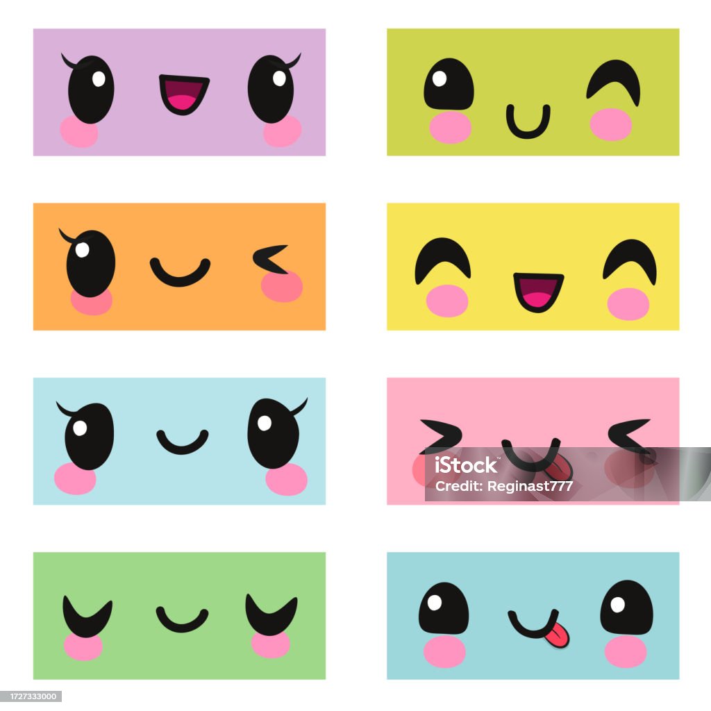 Mercy Smiling Smiling Anime Faces Isolated On A White Background Stock Illustration ...