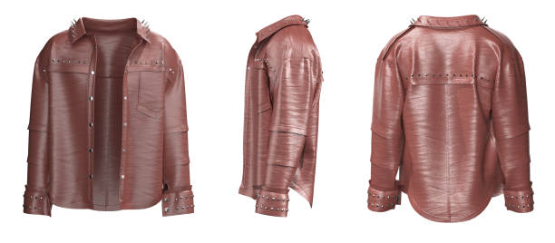 istock Punk rock Jacket. Leather jacket, spikes, tough attitude 1727335656