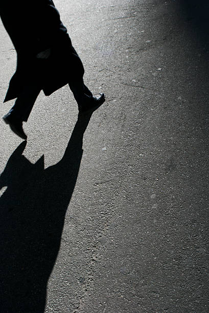istock Businessman Shadow Walking on Street Abstract 172733597