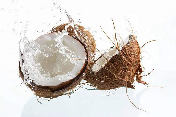 Photo of splashing coconut