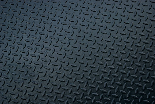 Black Steel Diamond Tread Landscape Horizontal Background