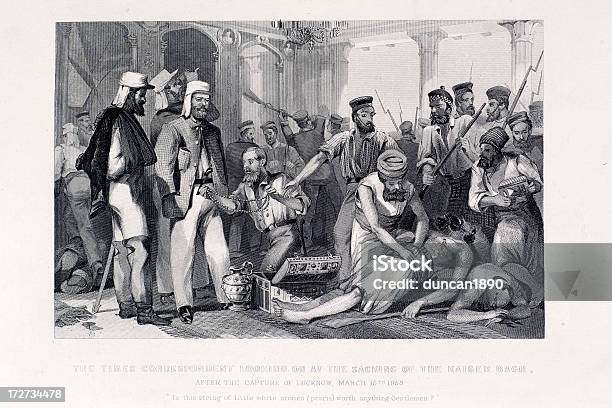 Looting Kaiser Bagh Stock Illustration - Download Image Now - British Culture, India, Lucknow